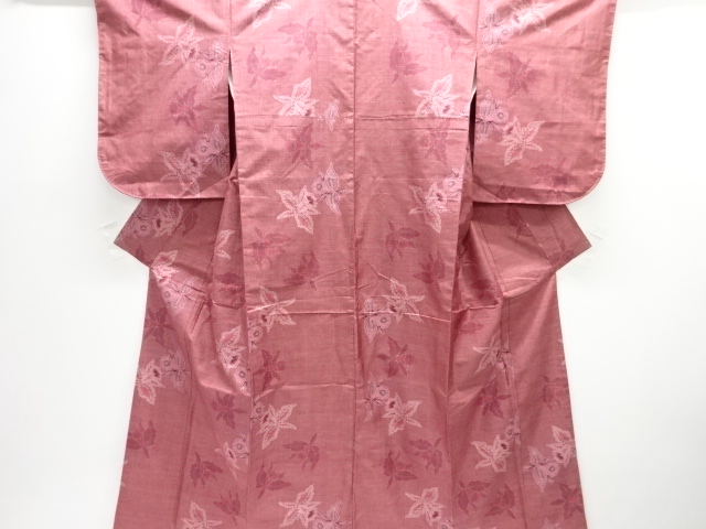 JAPANESE KIMONO / OSHIMA TSUMUGI (5 maruki) / WOVEN ORCHID